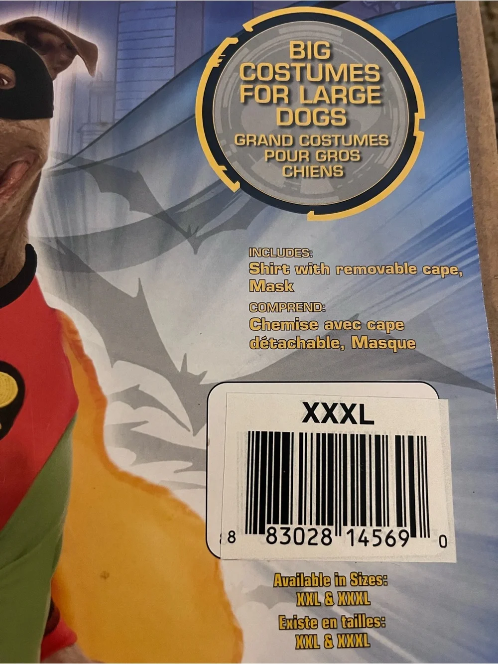 Batman Robin Dog Costume - Red, Green & Yellow Accents